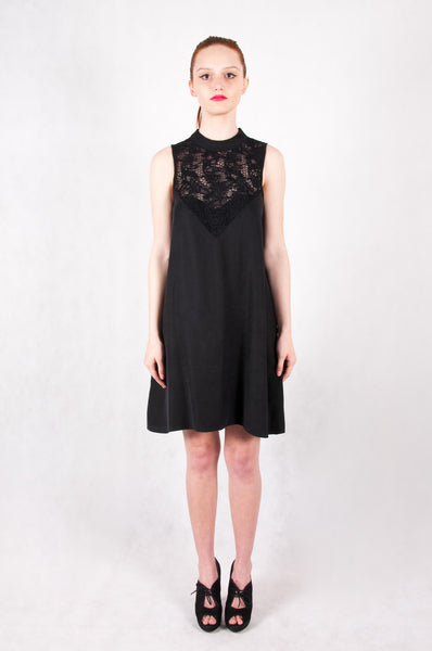 Embelished lace dress - Black