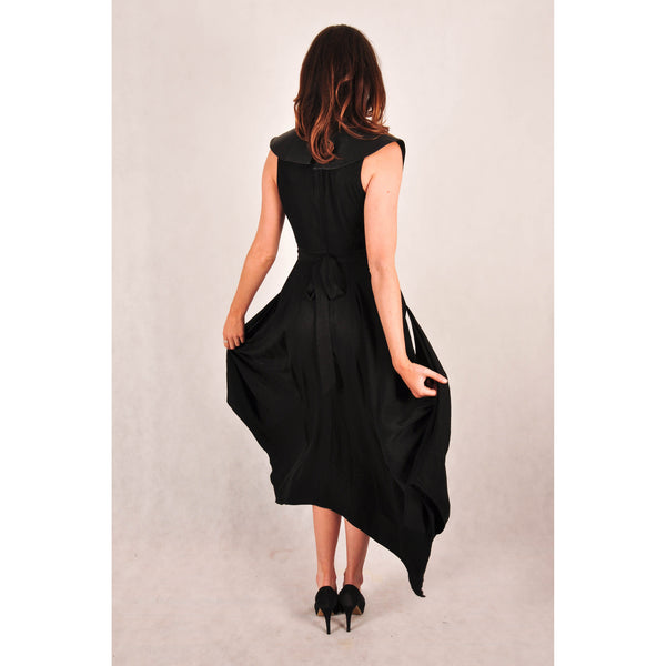 black crossing the line dress zaccaria