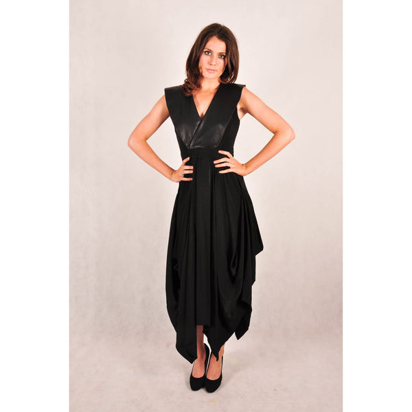 black crossing the line dress zaccaria