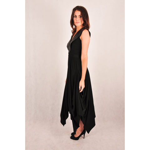 black crossing the line dress zaccaria