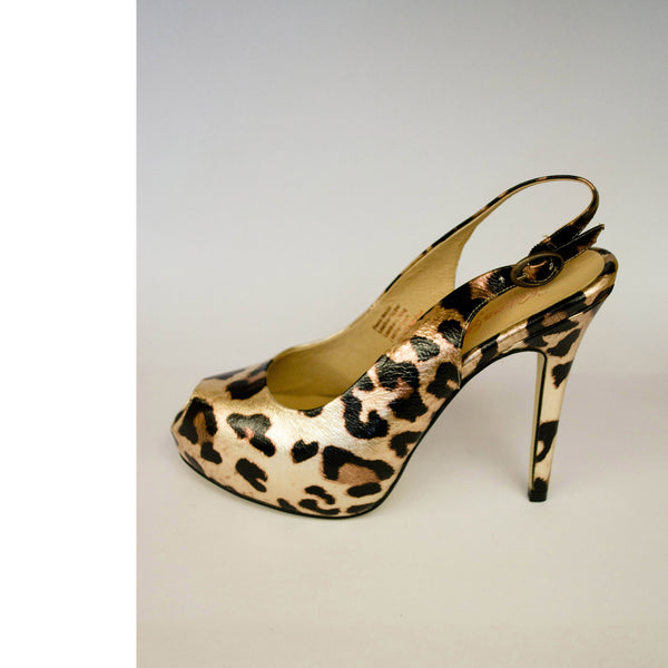 metallic leopard elizabeth pumps keilana skye