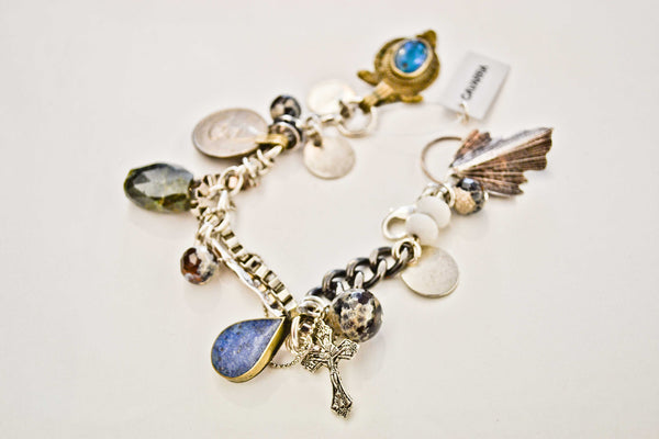 silver estella multi stone bracelet cavarra