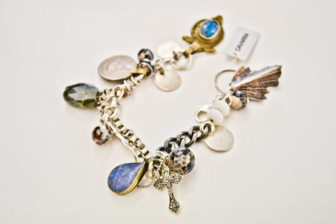 silver estella multi stone bracelet cavarra