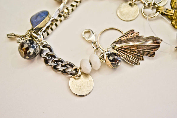 silver estella multi stone bracelet cavarra