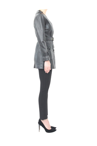black evolution jacket pelle d'arte