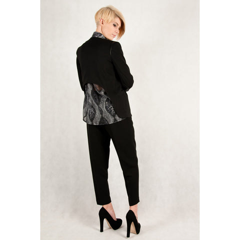 black feeling sideways jacket zaccaia