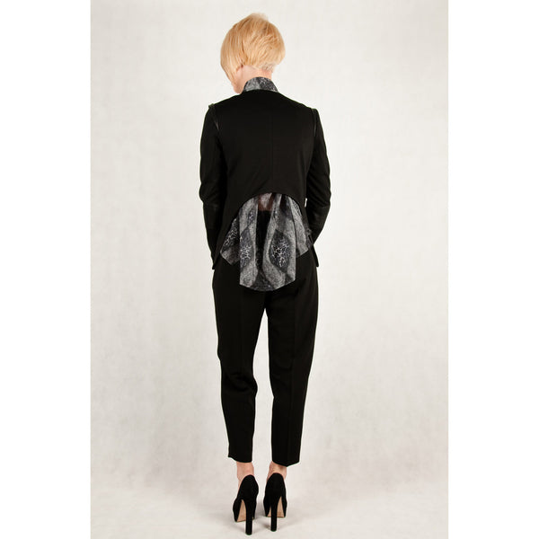 black feeling sideways jacket zaccaia