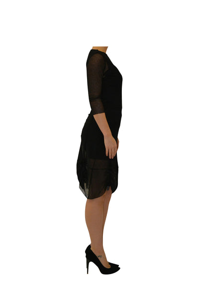 black fitted sheer dress marion liese