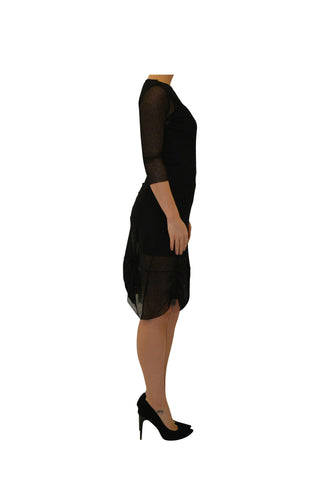 black fitted sheer dress marion liese