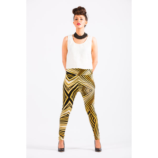 yellow/black flamin high waist legging sol hermana