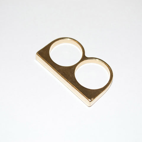 Gold Two Finger Ring