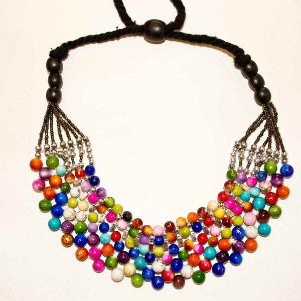 multi coloured la cuenta necklace sol hermana