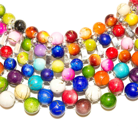 multi coloured la cuenta necklace sol hermana
