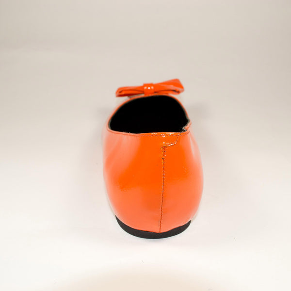 orange lady bow ballet flats shoes of prey