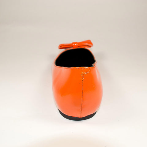 orange lady bow ballet flats shoes of prey