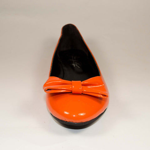 orange lady bow ballet flats shoes of prey