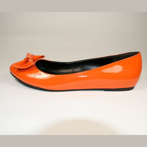 orange lady bow ballet flats shoes of prey