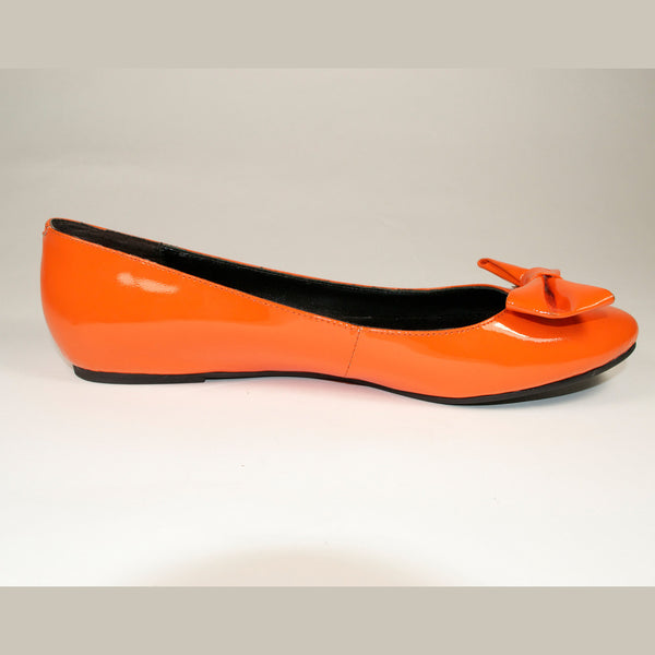 orange lady bow ballet flats shoes of prey