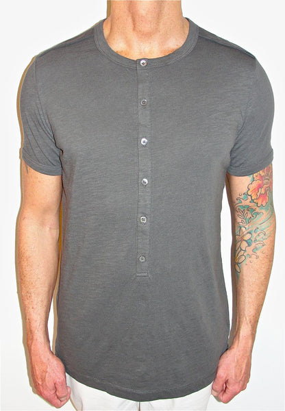 coal long rail placket henley tee citizen deconstructed