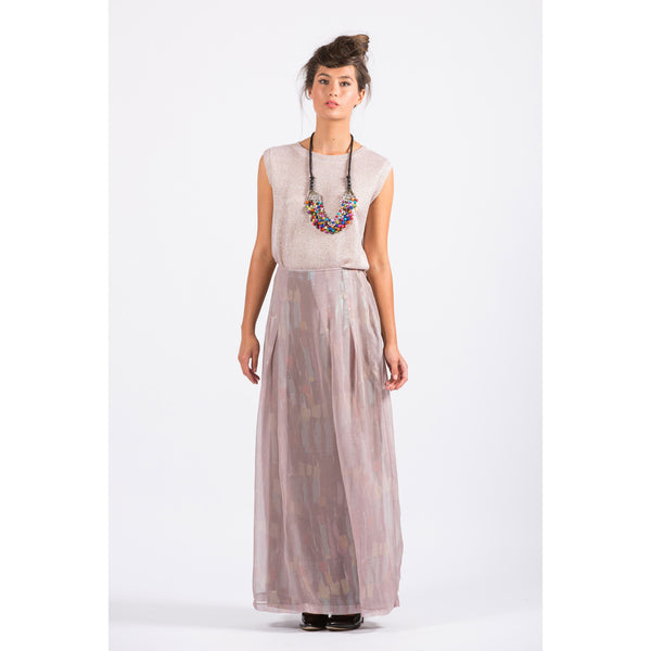 multi blush maxi skirt sol hermana