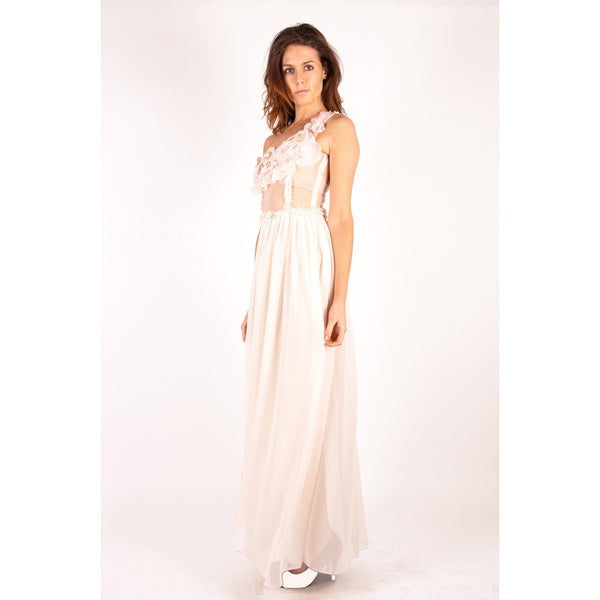 off-white one shoulder formal gown eva Q