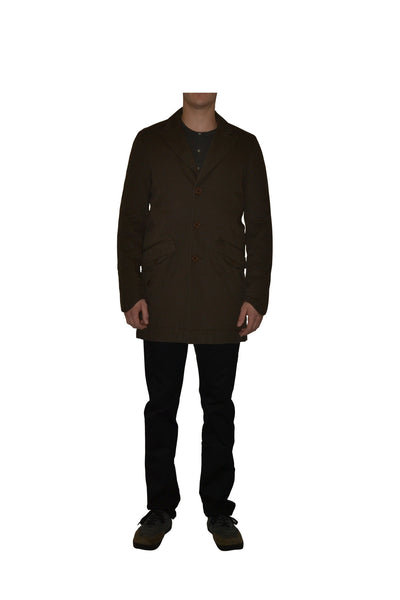 tobacco patted military car coat 