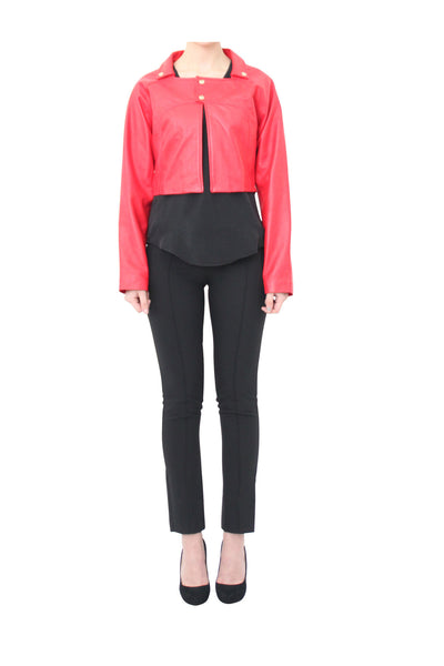 red passion sophisticate jacket pelle d'arte