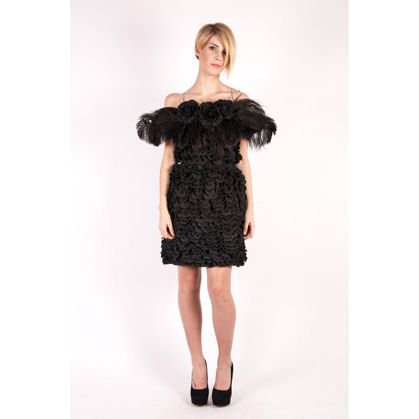 black petal & feather dress kathryn beker