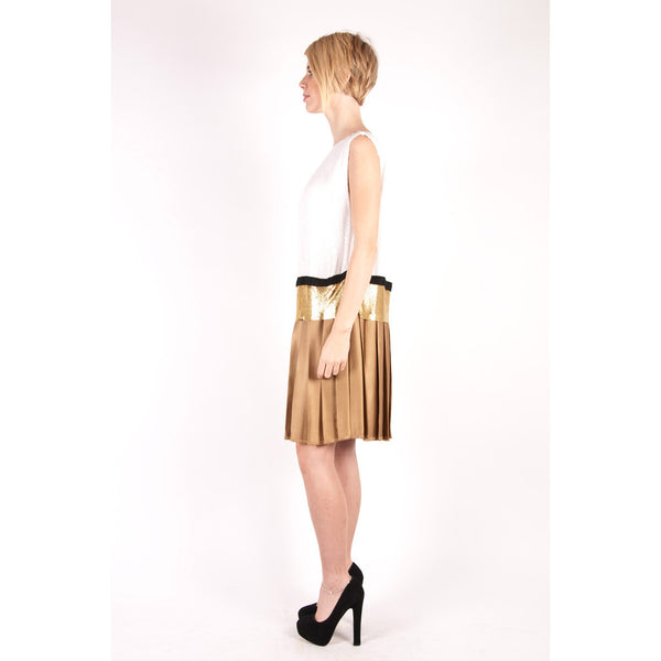 white/gold-pleat-drop-waist-dress-kathryn-beker