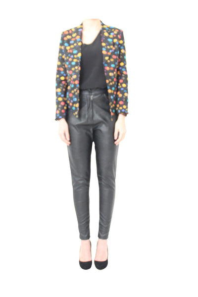 multi polka dot blazer sol hermana