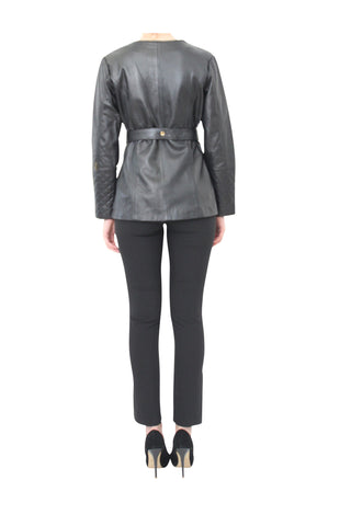 black radiant allure jacket pelle d'arte