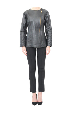 black radiant allure jacket pelle d'arte