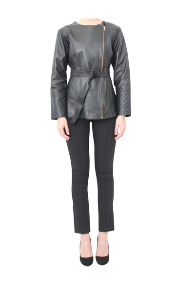 black radiant allure jacket pelle d'arte