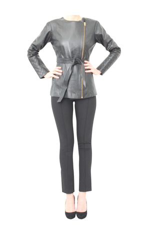 black radiant allure jacket pelle d'arte