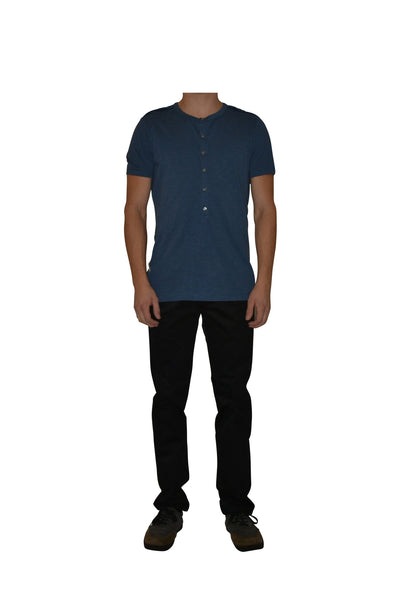 chambray rail placket henley 