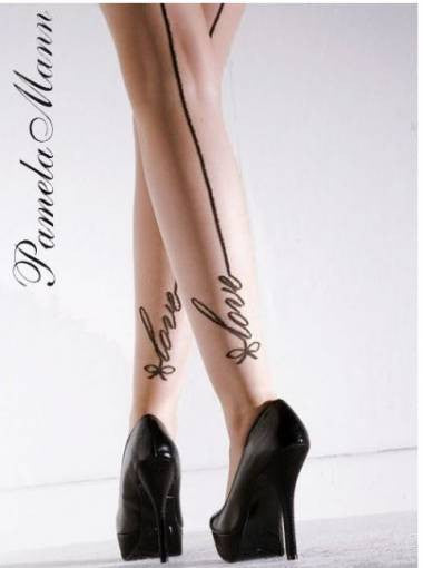 sheer black miss ruby signature love tights