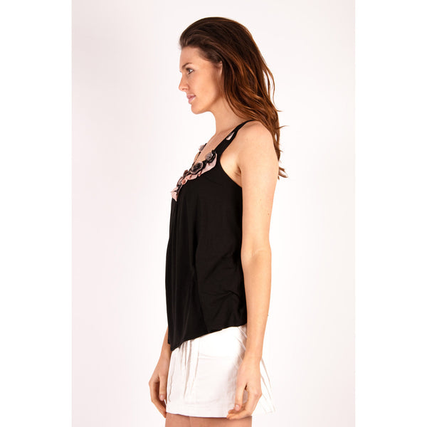 black singlet top eva Q