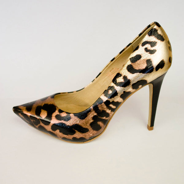 metallic leopard stevie pumps keilana skye