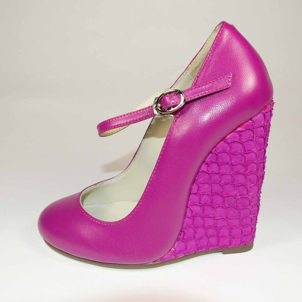 pink tower wedges shoes of prey