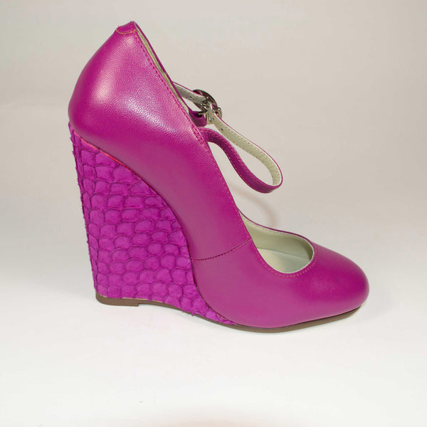 pink tower wedges shoes of prey